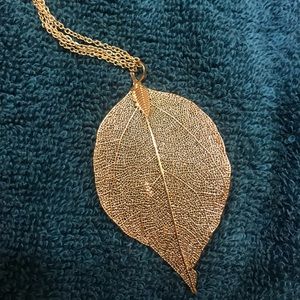 Gold leaf necklace
